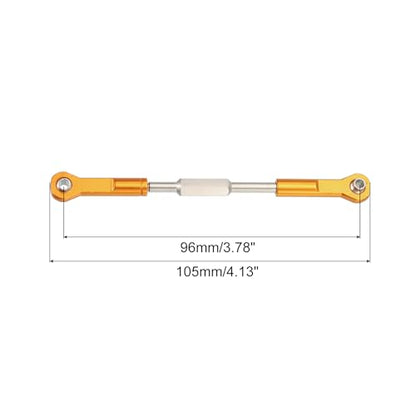 MECCANIXITY 4 Pcs Steering Servo Turnbuckle Rod RC Aluminum Alloy Linkages for HSP 1/10 94123 On-Road RC Car (Gold Tone, 96mm) - color: Gold Tone, size: 96mm