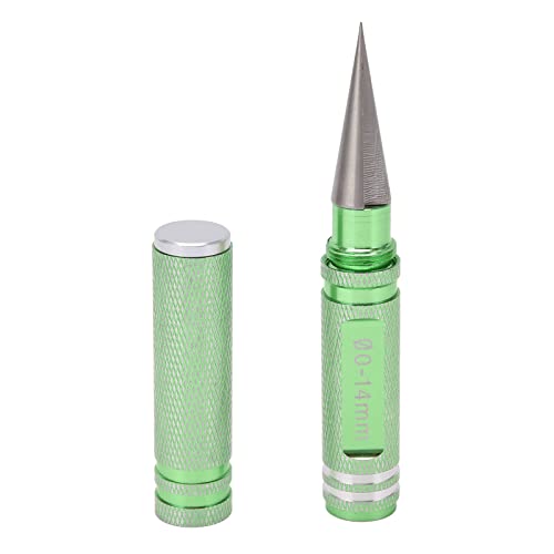 0‑14mm Universal RC Reamer Hole Puncher with Curved Scissor Drills Set and Sleeve for RC Car Truck Drone Body Shell Mounting, Aluminum Alloy Ergonomic RC Accessories Kit (Green) - color: Green