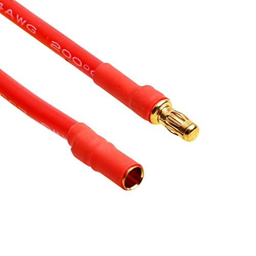 Hobbypark 3.5mm Bullet Connectors Banana Plug Extension Lead Male Female for Brushless Motor ESC (3-Pack)