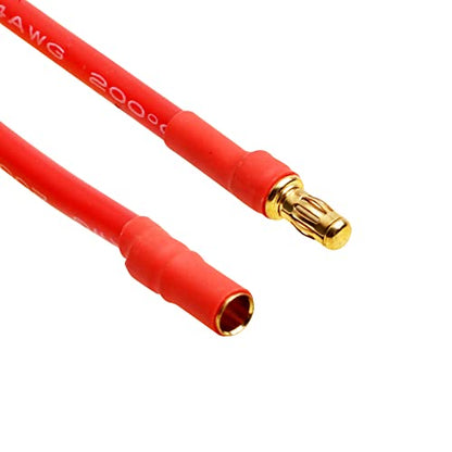 Hobbypark 3.5mm Bullet Connectors Banana Plug Extension Lead Male Female for Brushless Motor ESC (3-Pack)