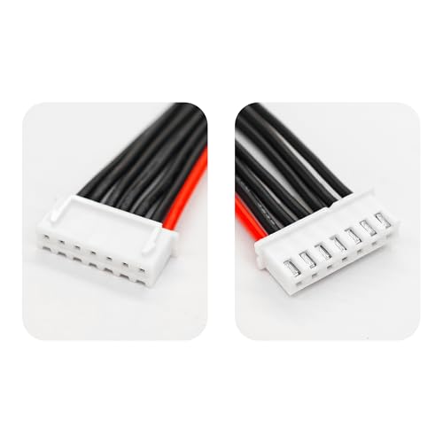 10PCS JST-XH 6S Balance Extension Cable, 3.9" 22AWG Silicone Lead Wire for LiPo Battery Charger, RC Balance Plug Connector Adapter - size: 6S
