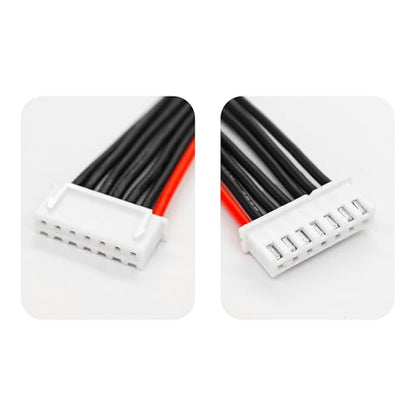 10PCS JST-XH 6S Balance Extension Cable, 3.9" 22AWG Silicone Lead Wire for LiPo Battery Charger, RC Balance Plug Connector Adapter - size: 6S