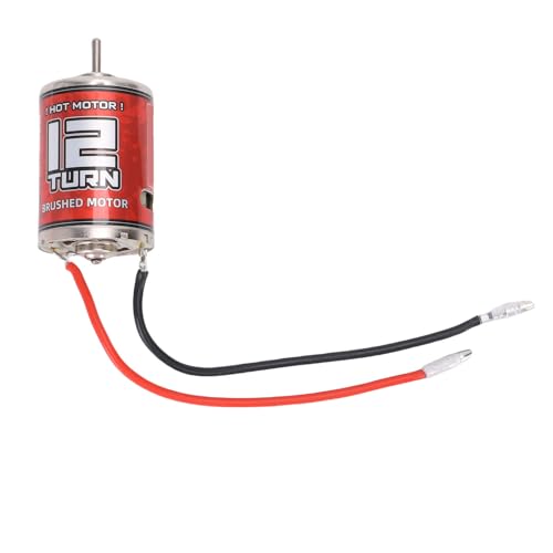 540 Brushed Motor Iron Copper 12T RC Brushed Motor High Torsion Low Noise Two Way Bearing Strong Magnetic Force for RC Car Boat Trunk HSP