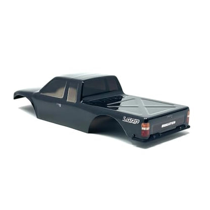 LGRP X-Factor Long Bed Body for 1/24 and 1/18 RC Cars, Universal Fit for Most SCX18 SCX24, >Clear< Body with Sticker Sheet