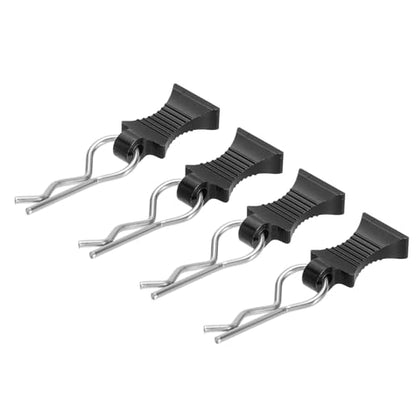 MECCANIXITY 4pcs RC Body Clips with Pull Tabs for 1/8 1/10 Scale Model Truck RC Car Crawler Truck Shell Replacement Parts(Black)