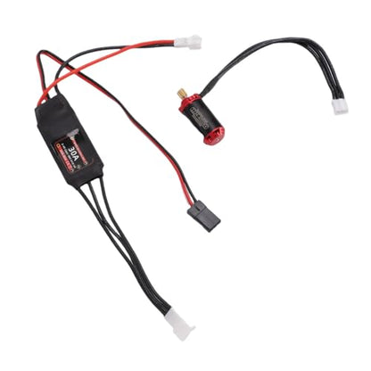 Keenso RC Car Brushless Motor Set, Aluminum Alloy 4000KV 30A ESC Combo for SCX24 Upgrades and Performance