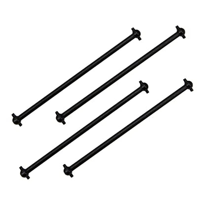 4Pack Front/Rear Center Drive Dogbone Shaft 100mm 538104 Transmission Shaft Compatible with Redcat Racing HSP HPI FS-Racing 1/10 RC Car Monster Truck (Black) - color: Black