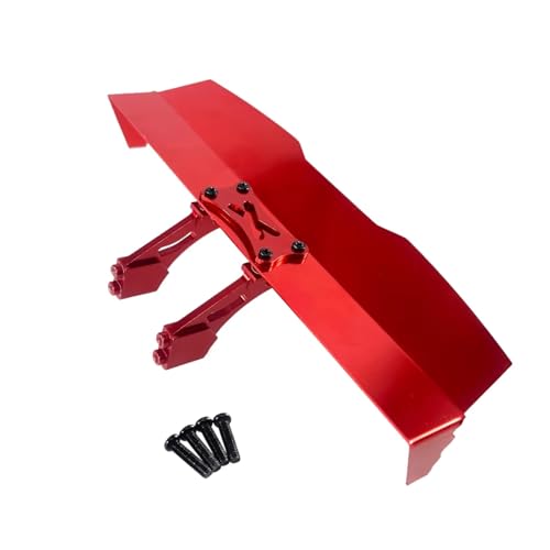 RC Accessories Compatible with MJX for Hyper Go 16207 H16 RC Car Upgrade Modification Parts Metal Tail Wing Rear Spoiler Wing(Red) - color: Red