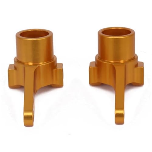 Steering Knuckle Models For Kyosho For Optima 4Wd 1/10 Aluminum 2PCS/set Steering Hub Carrier Blocks RC Model Car For Buggy Off-Road Hopup Parts(Yellow) - color: Yellow