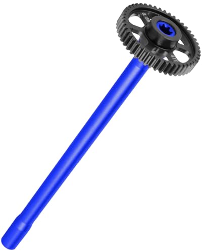 Steel 47T 0.8Mod Main Gear & Center Drive Shaft Axles Upgrades Part for 1/16 Mini Maxx 4WD RTR Brushless Monster Truck (107154-1),RC Spur Gear 47 Tooth and Center DriveShaft CVD,Navy Blue - color: Navy Blue - (47t Gear & Center Drive Shaft)