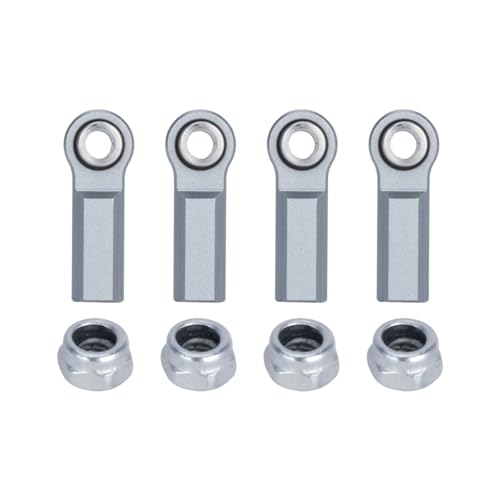 1/10 RC Car Ball Joint,4pcs M4 Chassis Link Steering Rod Ends - Straight/Bend Rod Ends for 1/10 RC Crawler (SCX10, TRX4, Capra, VS4-10, Wraith) (Bend 7.5mm Titanium) - color: Straight 7mm Titanium