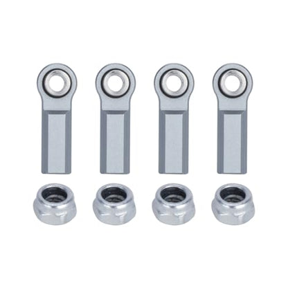 1/10 RC Car Ball Joint,4pcs M4 Chassis Link Steering Rod Ends - Straight/Bend Rod Ends for 1/10 RC Crawler (SCX10, TRX4, Capra, VS4-10, Wraith) (Bend 7.5mm Titanium) - color: Straight 7mm Titanium