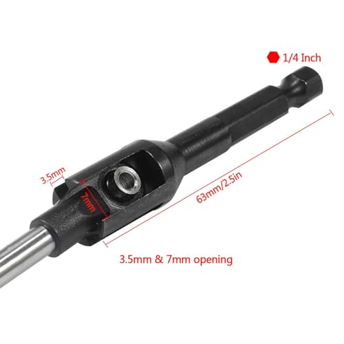 RC Tools,RC Car Rod Ends Quick Assembly Tool,Ball Joint Wrench with 1/4'' Hex Shank Fit 5347 Rod Ends for 1/10 RC Crawler TRX4 SCX10 TF2 VS4-10 CC01 Links Building (Black) - color: Black