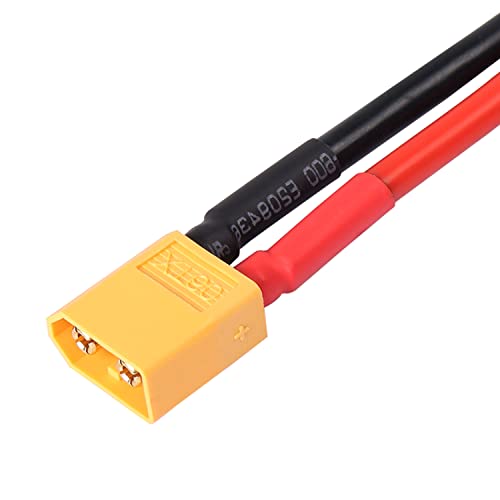 MEIRIYFA XT60 XT-60 Extension Cable, XT60 Male to XT60 Female Adapter Extension Cord with 50cm 12AWG Silicone Wire for Solar Panel RV Automotive RC Lipo Battery