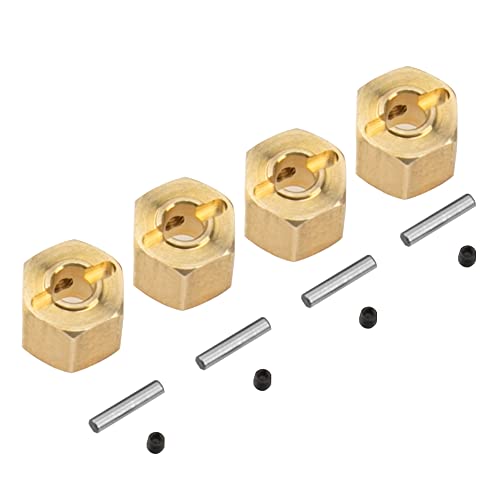 ShareGoo Brass 12mm Hex Wheel Hub Wheel Drive Hex Adapter Compatible with Axial SCX10 Wraith 90027 90046 Tamiya CC01 D90 Redcat Gen7 Gen8 1/10 RC Crawler (10mm Thickness) - size: 10mm Thickness
