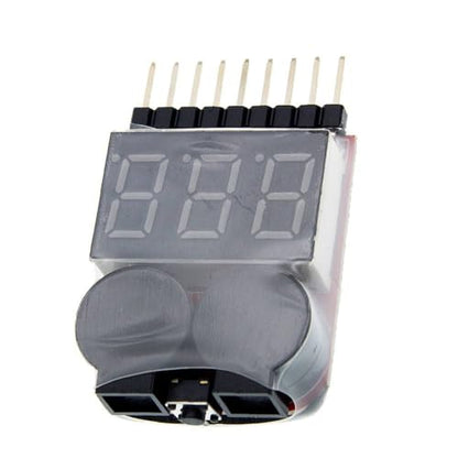 1-8S Lipo/Li-ion/Fe RC Helicopter Airplane Boat etc Voltage 2 IN1 Tester Low Voltage Buzzer Alarm
