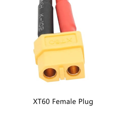 XT60 Parallel Battery Connector Cable, 12AWG XT60 Y Splitter Adapter Cable | 2Pcs XT60 RC Lithium Paralle Power Cord 1FT, 1 Female to 2 Male Y Splitter Adapter Cable, Plug and Play, for RC Multicopter - style: XT60 1 Female to 2 Male Cable