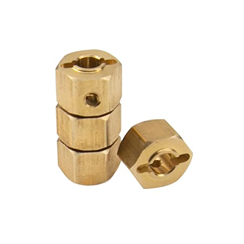 ShareGoo Brass 12mm Hex Wheel Hub Wheel Drive Hex Adapter Compatible with Axial SCX10 Wraith 90027 90046 Tamiya CC01 D90 Redcat Gen7 Gen8 1/10 RC Crawler (9mm Thickness) - size: 9mm Thickness