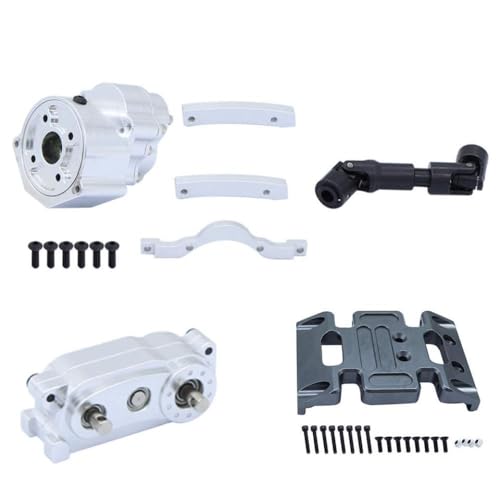 RC Crawler Planetary Gearbox Transmission Transfer Case 1/10 Scale Compatible with II 90046(Set Silver) - color: Set Silver
