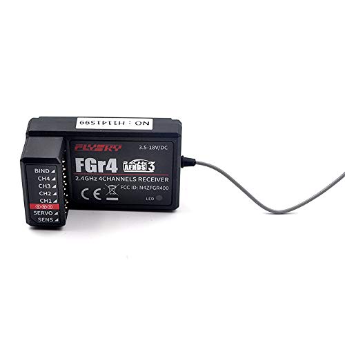 Flysky Noble NB4 Pro Receiver FS-FGR4 Receiver V2 4CH AFHDS3 2.4Ghz for Rc Car, Rc Truck, Rc Crawler and Rc Boat (FS-FGR4 Receiver) - style: FS-FGR4 Receiver