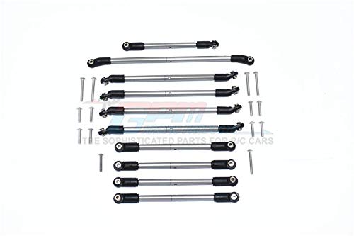 Axial Capra 1.9 Unlimited Trail Buggy Upgrade Parts Stainless Steel Adjustable Tie Rods - 10Pc Set