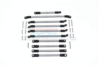 Axial Capra 1.9 Unlimited Trail Buggy Upgrade Parts Stainless Steel Adjustable Tie Rods - 10Pc Set