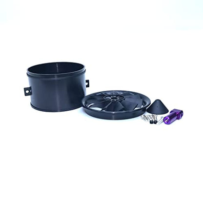 EDF 64mm Housing with Fan 11 Blades Without Motor, Electric Ducted Fan Without Motor for EDF 3S 4S,Hobby RC Jet Engine Propeller, Remote Control Model Replacement Airplane Parts DIY - style: Housing+Fan(No Motor)