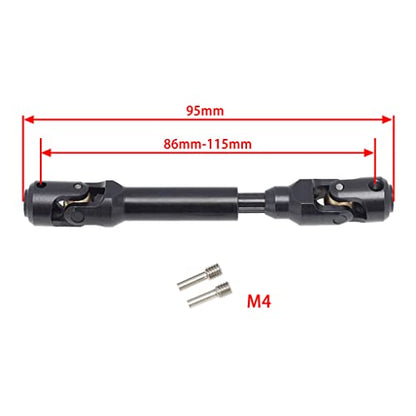 Universal Drive Shaft Transmission Shaft Metal Drive Shaft CVD Axle Set Lightweight Metal CNC Machined Suitable for RC Model Car Truck, 86-115mm - color: 86-115mm