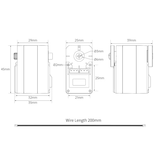 6 Pack 10KG High Torque Serial Bus Servo Motor 12V 360° Programmable Magnetic Encoder Continuous Rotation Compatible with LeRobot SO-ARM101 Industrial Digital Servo for Robotic Arm RC Car, HX-10HM