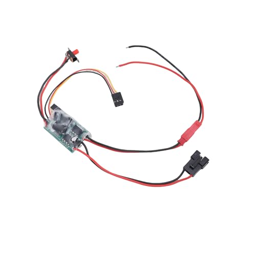 Keenso Brushed ESC, Composite Material Electronic Speed Controller with Brake for 1/16 RC Cars - Easy Install for WPL and MN (16A)