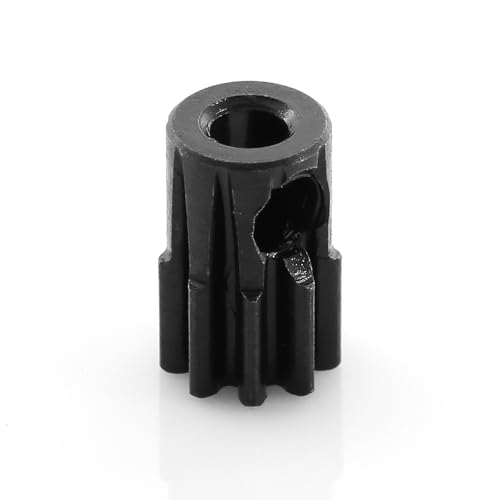 48DP 9T Metal Pinion, 2.3mm Shaft Bore Gear, CNC Hardened Steel Gear, Metal Motor Gear for 2.3mm Shaft Motor, 1/16 1/18 RC Car Metal Gear Upgrade Part 4Pcs