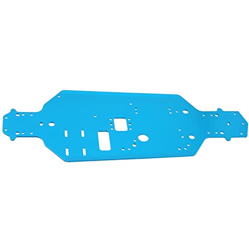 Aluminum Alloy Chassis Bottom Plate Replacement Upgrade Parts for HSP 94122 1/10 RC Car, RC Chassis Plate, Durable Chassis with Precise Hole Position, Fine Workmansh (Blue) - color: Blue