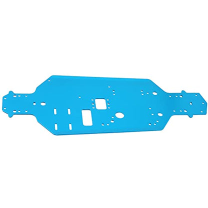 Aluminum Alloy Chassis Bottom Plate Replacement Upgrade Parts for HSP 94122 1/10 RC Car, RC Chassis Plate, Durable Chassis with Precise Hole Position, Fine Workmansh (Blue) - color: Blue