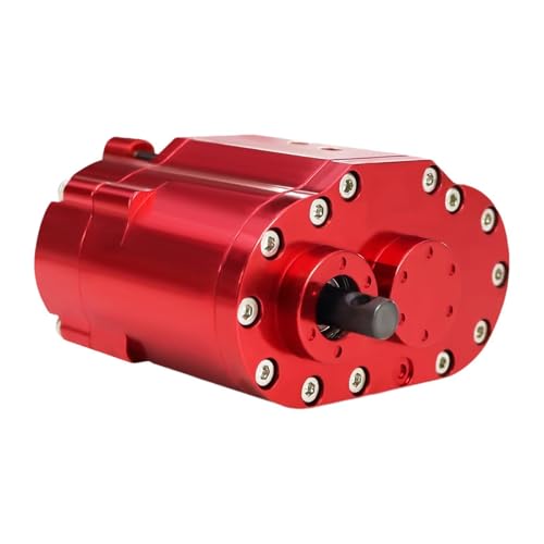 Qianly RC 2 Speeds Transfer Case Gearbox Replacement Lightweight Box for SCX10 Truck Model 1/10 RC Crawler, Red - color: Red