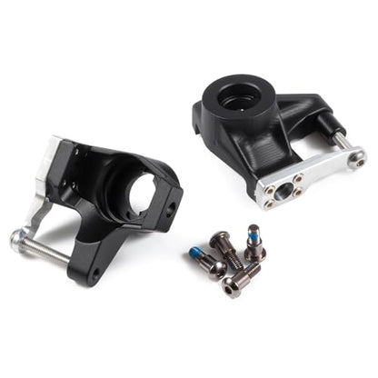 Aluminum Steering Knuckles Black Clear Anodized for Axial SCX10 II AR44 Vanquish HD44 D44 VS4-10 Rockjock F9 F10T Straight Axle (Black) - color: Black