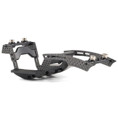 1/24 LCG Chassis Kit, SCX24 Carbon Fiber Chassis Custom Builds, Performance Comp Rigs with High Clearance Adjustable Wheelbase for 1/24 RC Crawler SCX24 FCX24