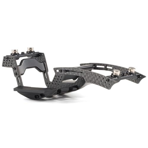 1/24 LCG Chassis Kit, SCX24 Carbon Fiber Chassis Custom Builds, Performance Comp Rigs with High Clearance Adjustable Wheelbase for 1/24 RC Crawler SCX24 FCX24