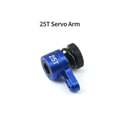 25T Servo Arm for ARRMA 1/18 Granite Grom/1/18 Typhon GROM/1/18 Mini LMT 4X4/1/18 UTB18 Capra Upgrade Parts (Blue) - color: Blue