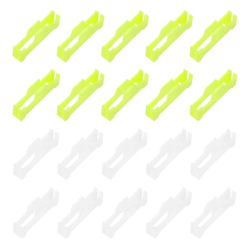 MECCANIXITY 40 Pcs Servo Extension Cable Clips Lock, Servo Cable Safety Connector Lead Wire Buckle Lock for RC Car Plane Boat DIY Y Adapter Cable, Yellow/White - color: Yellow/White