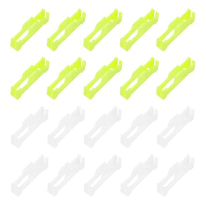 MECCANIXITY 40 Pcs Servo Extension Cable Clips Lock, Servo Cable Safety Connector Lead Wire Buckle Lock for RC Car Plane Boat DIY Y Adapter Cable, Yellow/White - color: Yellow/White