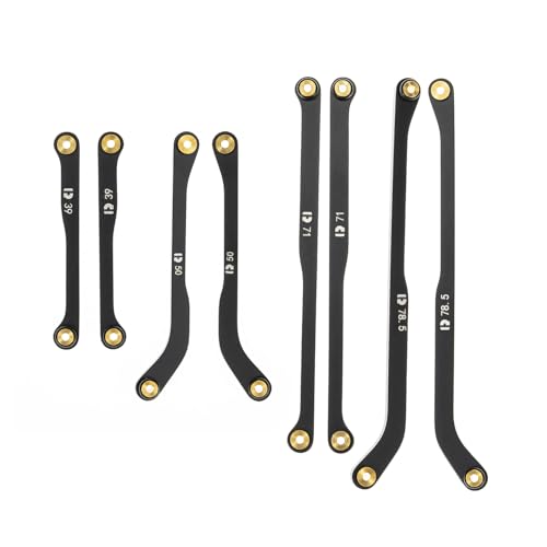 High Clearance 4 Links Set for SCX24 Gladiator & Dodge Power Wagon, Steel Links Set, Upgrade Parts for SCX24, Axial 1/24 RC Crawler Car Upgrade Accessories, 8Pcs, Black - size: For Gladiator