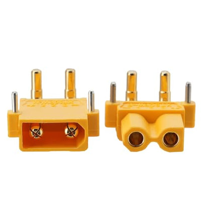 ELFCULB 10 Pairs Amass XT30PW Connectors,XT30 Male Female Connectors for Mini-UAV Robot (Yellow) - color: 10 Pairs XT30PW