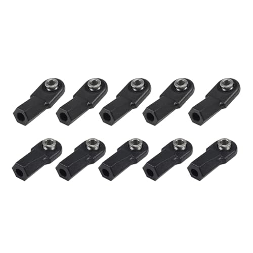 20pcs Link Rod End M4 Ball Joint Head for 1/10 RC Crawler Car for Traxxas TRX‑4 TRX6 SCX10 D90 TF2 CC01 Gen7 Gen8 Upgrades (20pcs Straight) - style: 20pcs Straight