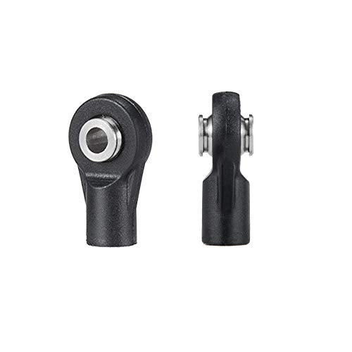 10Pcs M3 Plastic Bent Rod Ends,Black M3 Crawler Width Balls Ends for Axial D90 SCX10 RC Car (Black C) - color: Black C