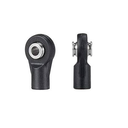 10Pcs M3 Plastic Bent Rod Ends,Black M3 Crawler Width Balls Ends for Axial D90 SCX10 RC Car (Black C) - color: Black C