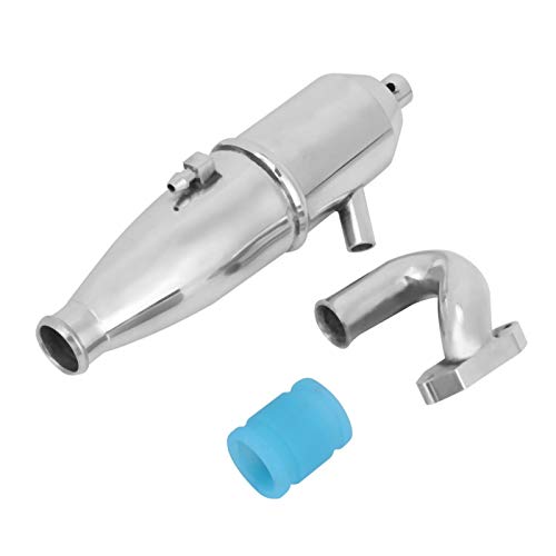 RC Car Exhaust Pipe,Aluminum Side Exhaust Pipe for 1/10 HSP RC Buggy Car Parts Truck Engine Parts for Cars, Sedans Nitro Truck Engine Parts