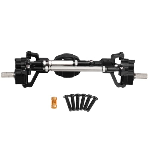 CNC Aluminum Anodized Full Metal Portal Axle Assembly for JJRC C8815 1/10 C8835 1/16 MB Retro RC Crawler Upgrades Parts (Black Front) - color: Black Front