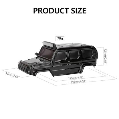 SCX24 Body Magnetic Stand with Lights for SCX24 Upgrades | PC Front and Rear Body for SCX24 Bronco JLU C10 Basecamp 1/24 RC Crawler - style: Black