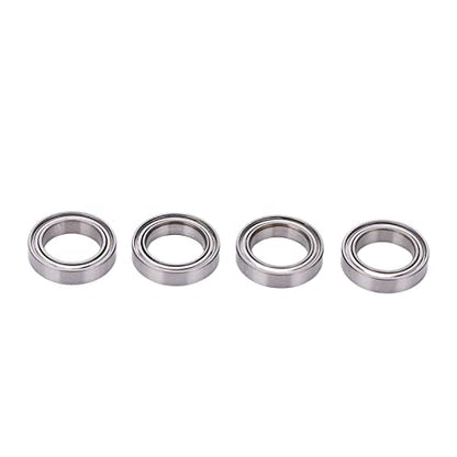 RC Ball Bearings Kit, 12mm Inner Diameter, Stainless Steel, Set of 4, for 1/10 RC Crawler Vehicles