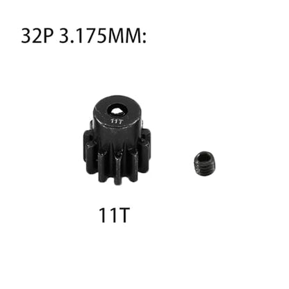 Metal Steel 3.175mm Shaft 32P Pinion Gear Set 10T 11T 12T 13T 14T Compatible with 1/10 Crawler Truck Traxxas Arrma HSP HPI AXIAL Tamiya LOSI RC Car Upgraded Parts (10T 11T 12T 13T 14T) - size: 10T 11T 12T 13T 14T